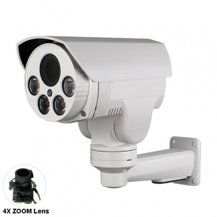 4MP POE Security Camera 2592 x 1520 Pixel 4X Optical Zoom and 2.8-12mm Varifocal Motorized Zoom Lens CCTV IP Camera